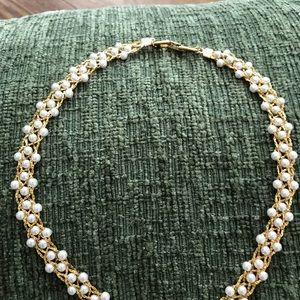 Vintage gold and pearls 16” Necklace.